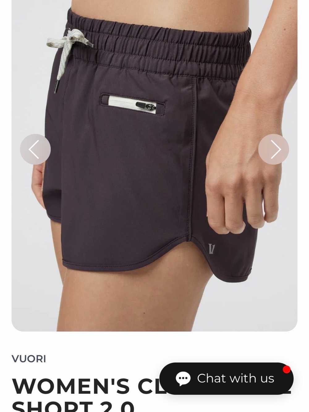 Vuori Clementine 2.0 Short 2.5” inseam